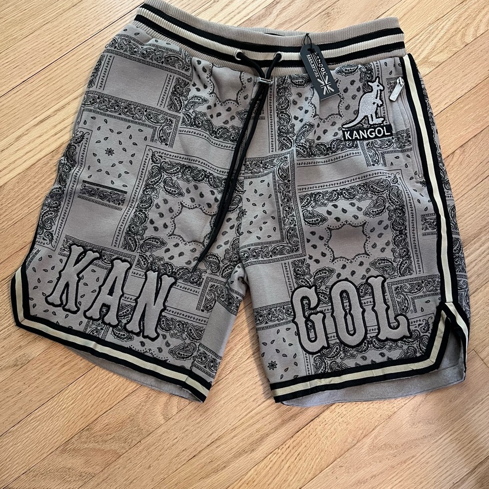 Kangol Gray Patterned Shorts